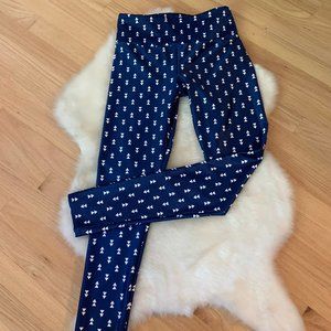 NWOT Goldsheep Leggings‎ Navy Blue w| White, Large
